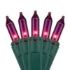 100 Purple Mini Lights, Green Wire, 6" Spacing 2 100 Purple Mini Lights, Green Wire, 6" Spacing -Northlight Shop 112610476902496