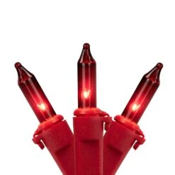 Northlight Mini Christmas Lights - Red -20' Red Wire - 100ct