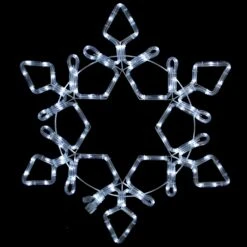Northlight LED Rope Light Snowflake Commercial Christmas Decoration 5 Ft White -Northlight Shop 1152950182304146080 2