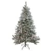 Northlight 7' Pre-Lit Flocked Balsam Pine Artificial Christmas Tree - Clear Lights Green 1 Northlight 7' Pre-Lit Flocked Balsam Pine Artificial Christmas Tree - Clear Lights Green -Northlight Shop 1152950182492889760