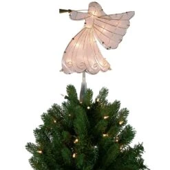 Northlight 10" Gold Angel Tree Topper, Warm White Lights 17 Northlight 10" Gold Angel Tree Topper, Warm White Lights -Northlight Shop 1152950182533784224 2