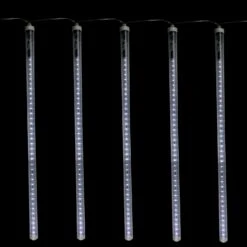 Northlight LED Dripping Icicle Christmas Light Tubes - White - 13.25' Clear Wire - 5ct 17 Northlight LED Dripping Icicle Christmas Light Tubes - White - 13.25' Clear Wire - 5ct -Northlight Shop 1152950182583067296 2