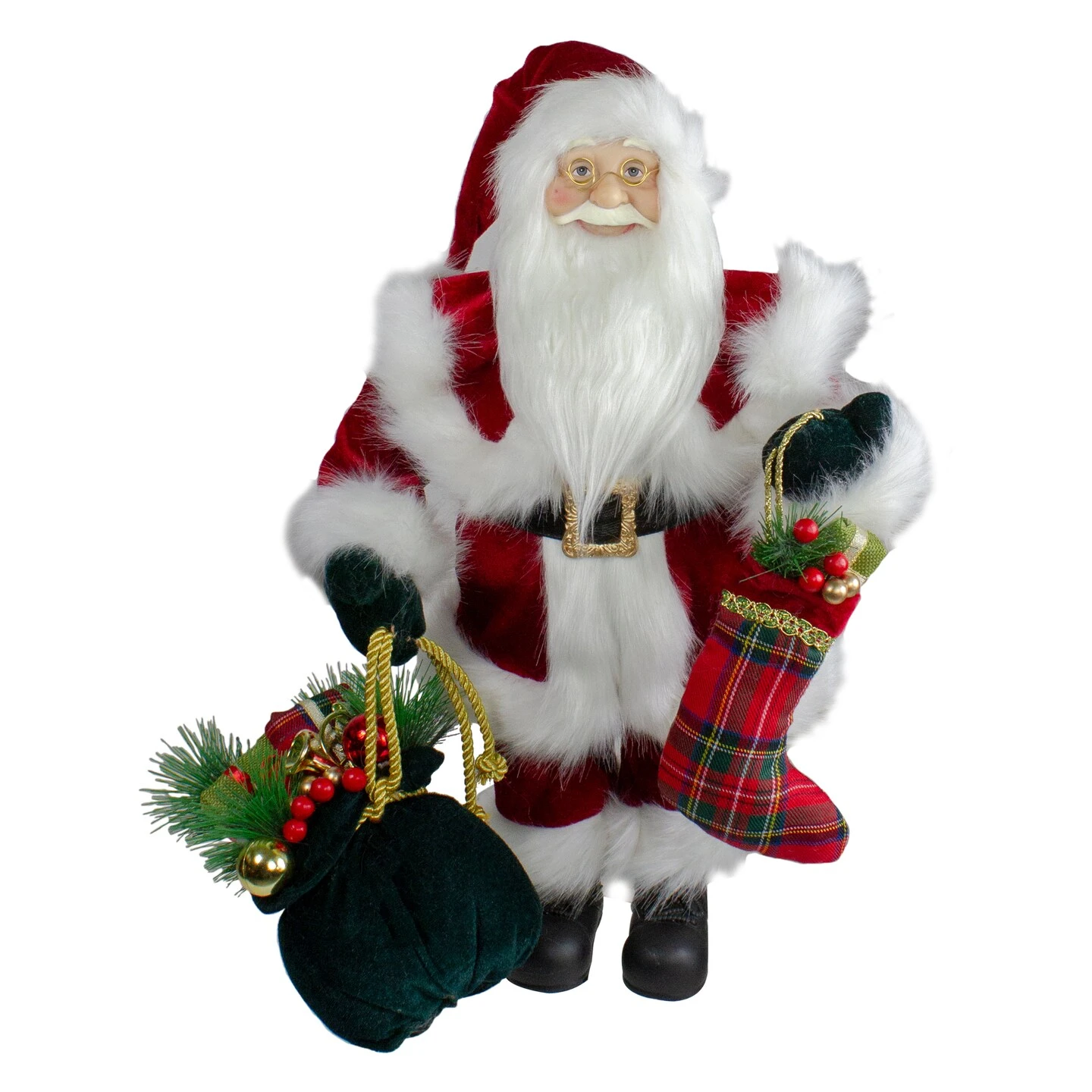 Northlight 18" Standing Santa With Presents Christmas Figure Red 3 Northlight 18" Standing Santa With Presents Christmas Figure Red