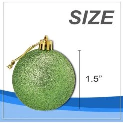 Juvale 48 Pack Mini Christmas Tree Ornaments, 1.5 In, Glitter Red, Green, Silver, Shatterproof Assorted Mini Christmas Balls, Holiday Decoration Multicolor 13 Juvale 48 Pack Mini Christmas Tree Ornaments, 1.5 In, Glitter Red, Green, Silver, Shatterproof Assorted Mini Christmas Balls, Holiday Decoration Multicolor -Northlight Shop 1153145414853237040