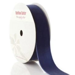 1" Velvet Ribbon (5yd & 25yd Spool Lengths) Navy -Northlight Shop 1153166643709674592 1