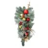 Northlight Flocked Artificial Christmas Teardrop Swag - 24" - Red And Gold - Unlit -Northlight Shop 1153284957745308320