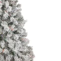 Northlight 6.5' Pre-Lit Flocked Madison Pine Artificial Christmas Tree, Multi Lights Green 14 Northlight 6.5' Pre-Lit Flocked Madison Pine Artificial Christmas Tree, Multi Lights Green -Northlight Shop 1153394048829048032