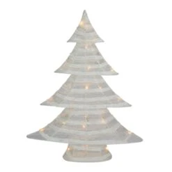 Northlight Lighted Glittered Christmas Tree Decoration - 24.5" - Warm White LED Lights