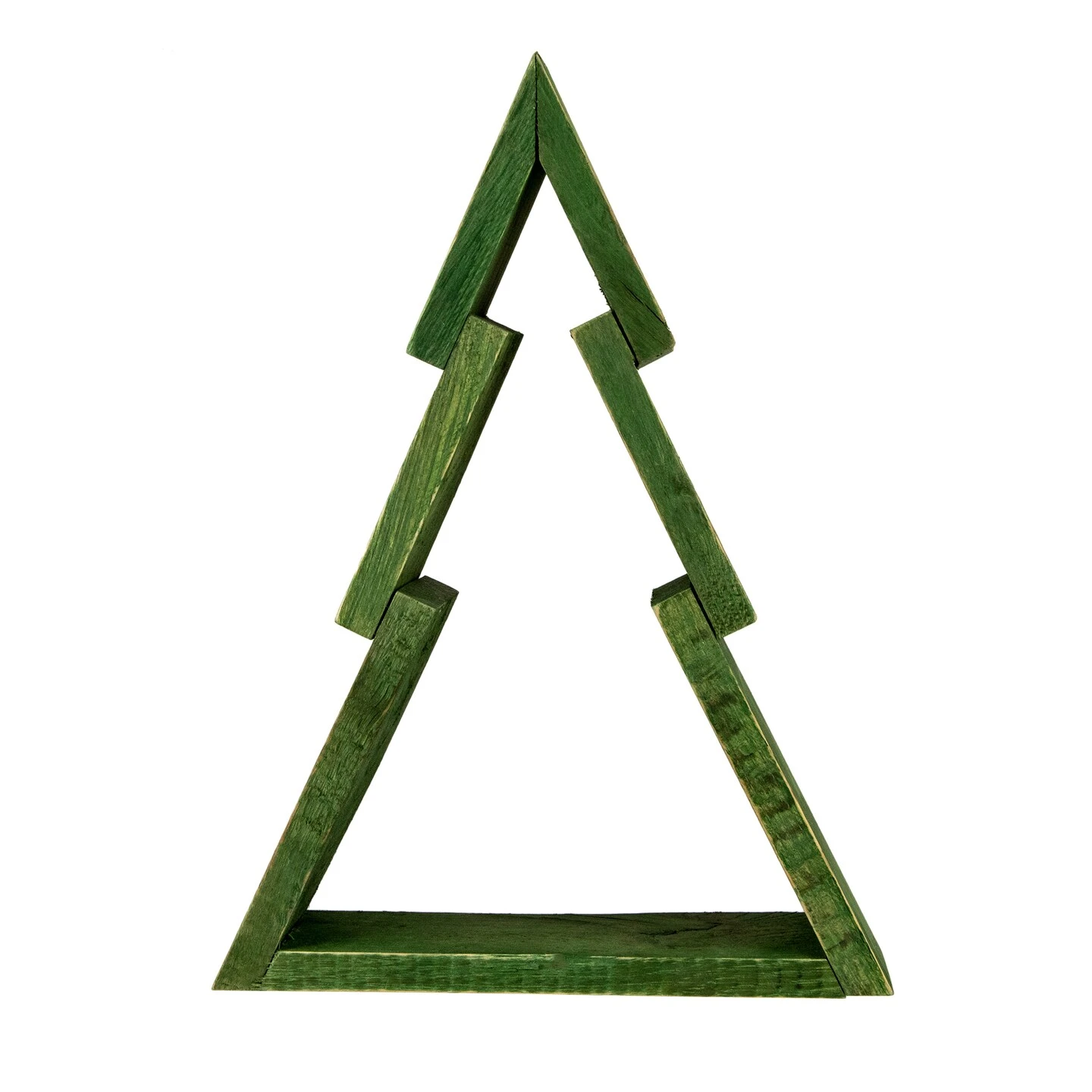 Northlight Geometric Wooden Christmas Tree Display - 9.5" - Green 4 Northlight Geometric Wooden Christmas Tree Display - 9.5" - Green - Image 2
