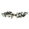 Northlight 25" White Cotton And Pine Cone Christmas Foliage Swag - Unlit Green -Northlight Shop 1153422314314261152