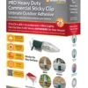 Simple Living Heavy Duty Commercial Grade Sticky Clips -1.75" - Clear - Set Of 25 -Northlight Shop 11969119626080