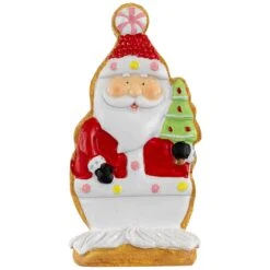 Northlight Gingerbread Santa With Tree Christmas Figurine - 7" Red 17 Northlight Gingerbread Santa With Tree Christmas Figurine - 7" Red -Northlight Shop 11969602547040 2