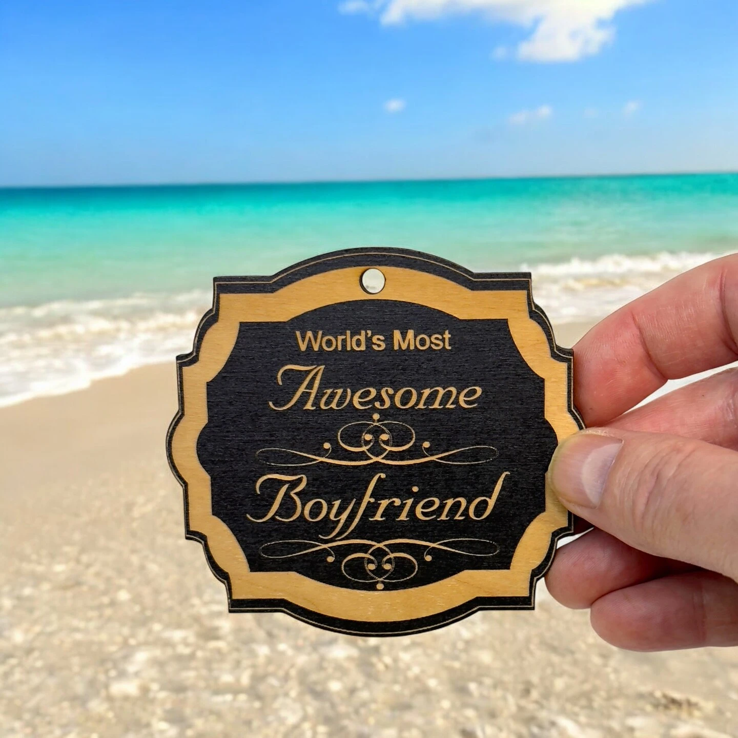 Ornament - World's Most Awesome Boyfriend Black 7 Ornament - World's Most Awesome Boyfriend Black - Image 5