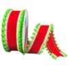 1.5" Red Velvet Pom Ribbon: Lime Green (10 Yards) 2 1.5" Red Velvet Pom Ribbon: Lime Green (10 Yards) -Northlight Shop 132943139033968