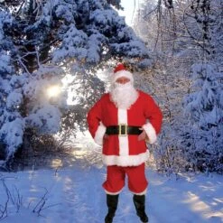 Economy Santa Suit Plus Size, Red Velour Jacket Pants Hat Belt And Boot Tops 29 Economy Santa Suit Plus Size, Red Velour Jacket Pants Hat Belt And Boot Tops -Northlight Shop 133360141966256 1
