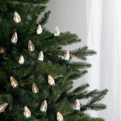 Northlight LED C7 Christmas Lights - Warm White - 16' Green Wire - 25ct Clear -Northlight Shop 138318173653264