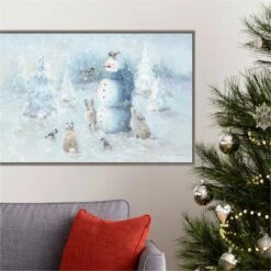 Let It Snow 01 By Lisa Audit 33-in. W X 23-in. H. Canvas Wall Art Print Framed In Grey 20 Let It Snow 01 By Lisa Audit 33-in. W X 23-in. H. Canvas Wall Art Print Framed In Grey -Northlight Shop 13967778729233