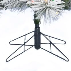 Perfect Holiday Pre-lit Atka Pine Flocked Christmas Tree With Metal Stand 12 Perfect Holiday Pre-lit Atka Pine Flocked Christmas Tree With Metal Stand -Northlight Shop 13967825922577