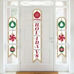 Big Dot Of Happiness Ornaments - Hanging Vertical Paper Door Banners - Holiday And Christmas Party Wall Decoration Kit - Indoor Door Decor