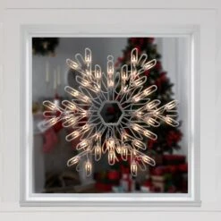 Northlight Lighted Snowflake Christmas Window Silhouette Decoration - 15.25" White 11 Northlight Lighted Snowflake Christmas Window Silhouette Decoration - 15.25" White -Northlight Shop 141494398458592