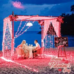 120 LED Red String Lights Outdoor Waterproof, 40ft Red Christmas Lights 8 Modes Clear Wire, Plug In Twinkle Fairy String Lights For Bedroom Christmas Decorations -Northlight Shop 141971580634928 1