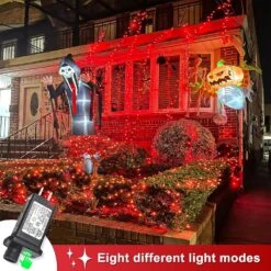 120 LED Red String Lights Outdoor Waterproof, 40ft Red Christmas Lights 8 Modes Clear Wire, Plug In Twinkle Fairy String Lights For Bedroom Christmas Decorations -Northlight Shop 141972117505840