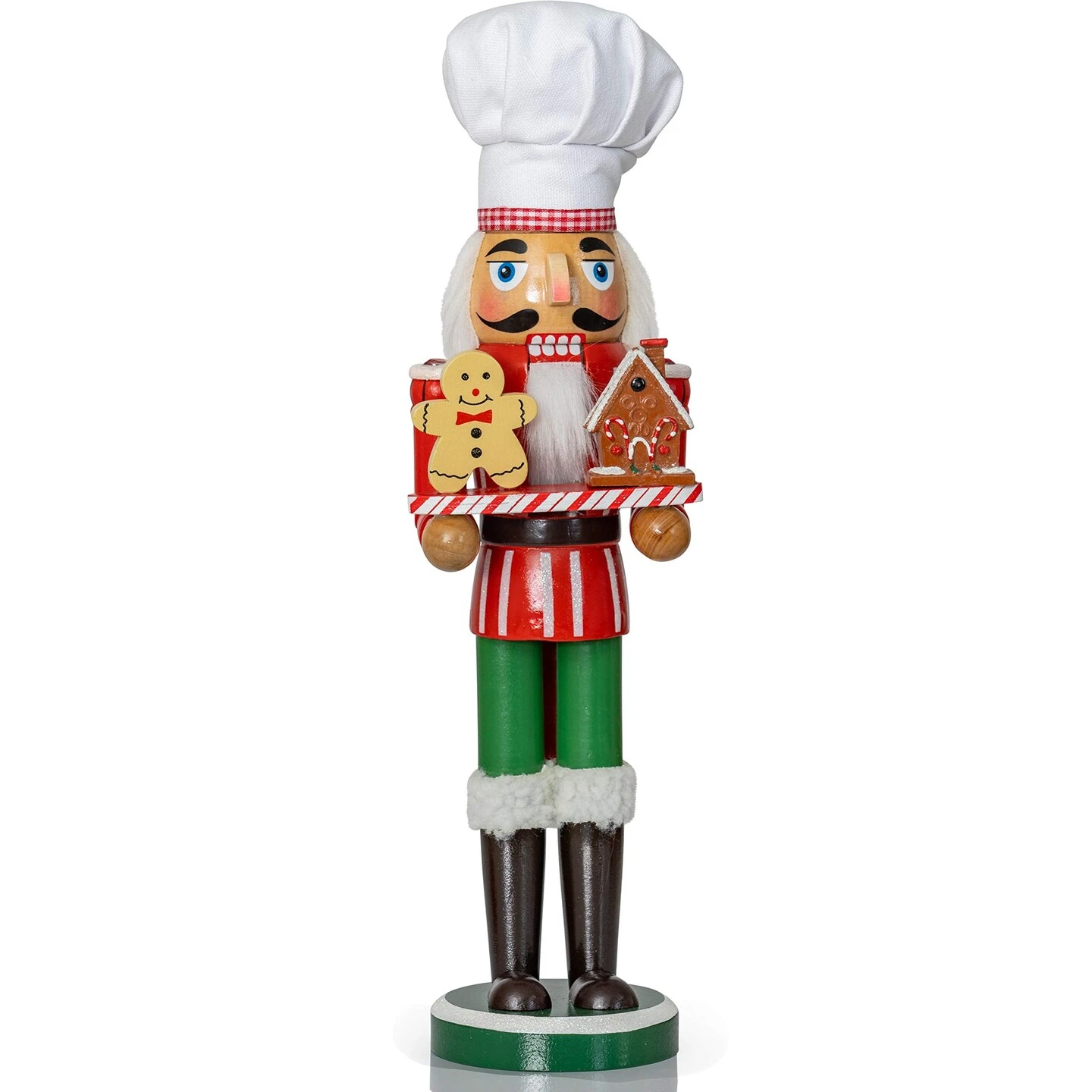 Ornativity Christmas Chef Nutcracker Figure – Wooden Chef Hat Nutcracker With Gingerbread Man And House Holiday Decoration 3 Ornativity Christmas Chef Nutcracker Figure – Wooden Chef Hat Nutcracker With Gingerbread Man And House Holiday Decoration