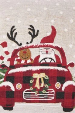 Merry Claus Caravan Jacquard Machine Woven Throw Pillow - 24" X 24" 25 Merry Claus Caravan Jacquard Machine Woven Throw Pillow - 24" X 24" -Northlight Shop 146056845994288 2