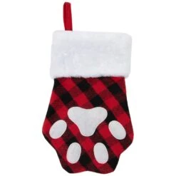 Northlight 15.5" Red And Black Buffalo Plaid Pet Embroidered Christmas Stocking 12 Northlight 15.5" Red And Black Buffalo Plaid Pet Embroidered Christmas Stocking -Northlight Shop 146057862967600