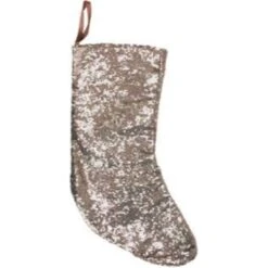Northlight 17.5" Beige Paillette Sequins Hanging Christmas Stocking 10 Northlight 17.5" Beige Paillette Sequins Hanging Christmas Stocking -Northlight Shop 146227135595744