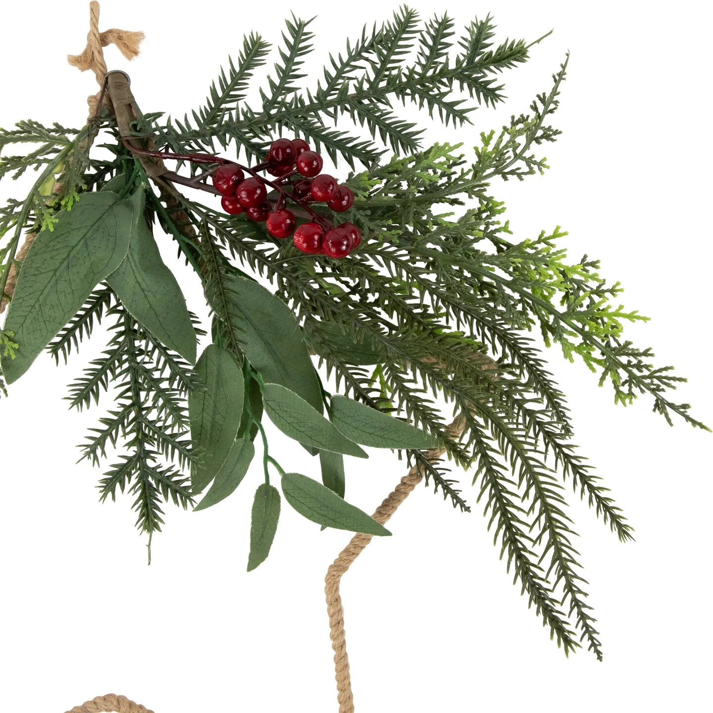 Northlight Mixed Pine Foliage And Berries Star Hanging Christmas Ornament - 11" Green 7 Northlight Mixed Pine Foliage And Berries Star Hanging Christmas Ornament - 11" Green - Image 5
