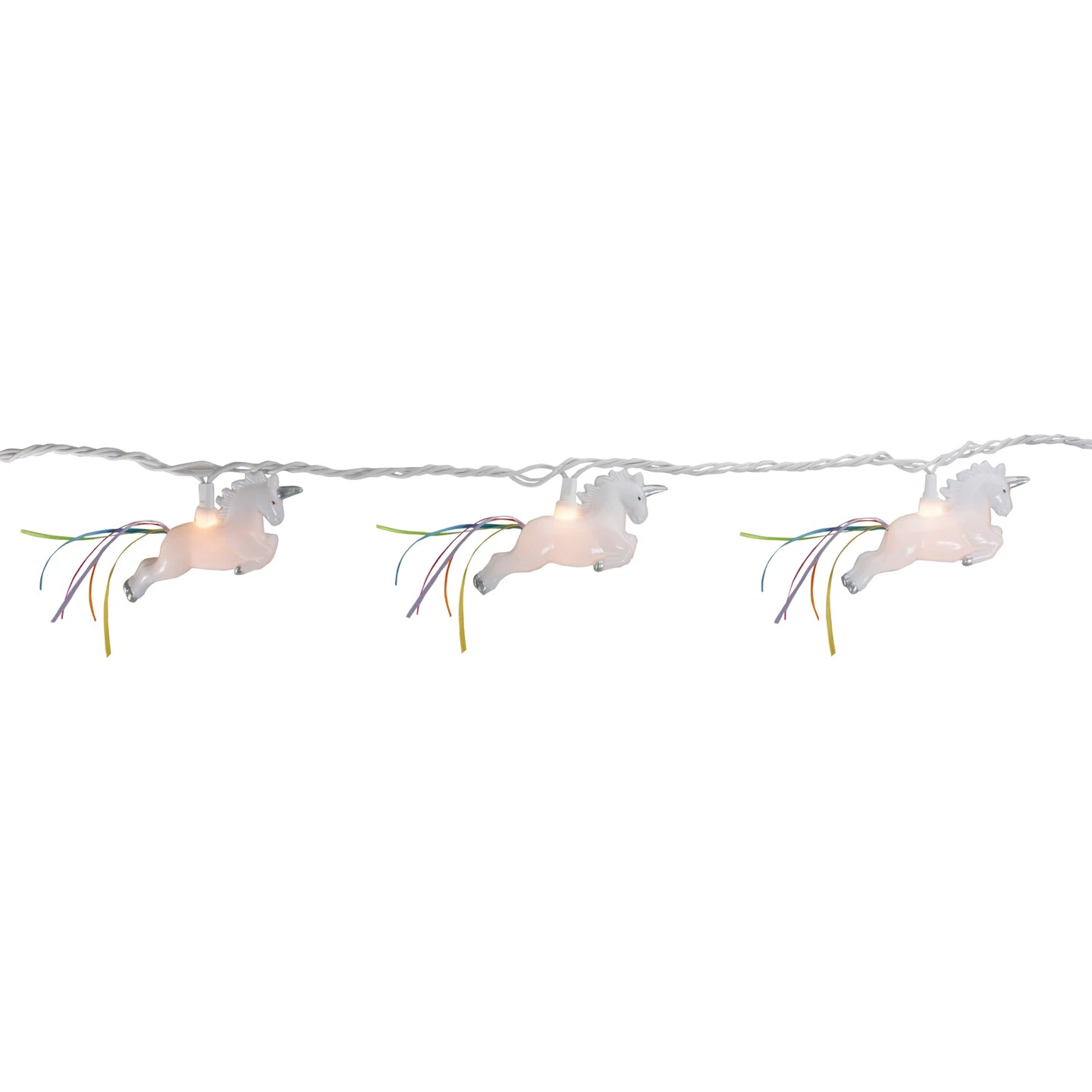 Dennis East Unicorn With Ribbon Tail Novelty String Lights - 6 Ft White Wire - 10ct 6 Dennis East Unicorn With Ribbon Tail Novelty String Lights - 6 Ft White Wire - 10ct - Image 4