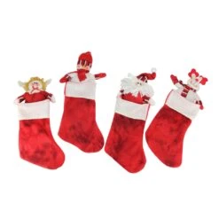 CMI Pack Of 10 Red Christmas Stocking And Gift Bag Set 14.5" 11 CMI Pack Of 10 Red Christmas Stocking And Gift Bag Set 14.5" -Northlight Shop 146228462568672