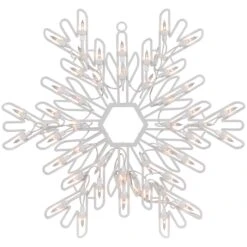 Northlight Lighted Snowflake Christmas Window Silhouette Decoration - 15.25" White 12 Northlight Lighted Snowflake Christmas Window Silhouette Decoration - 15.25" White -Northlight Shop 152780801260768