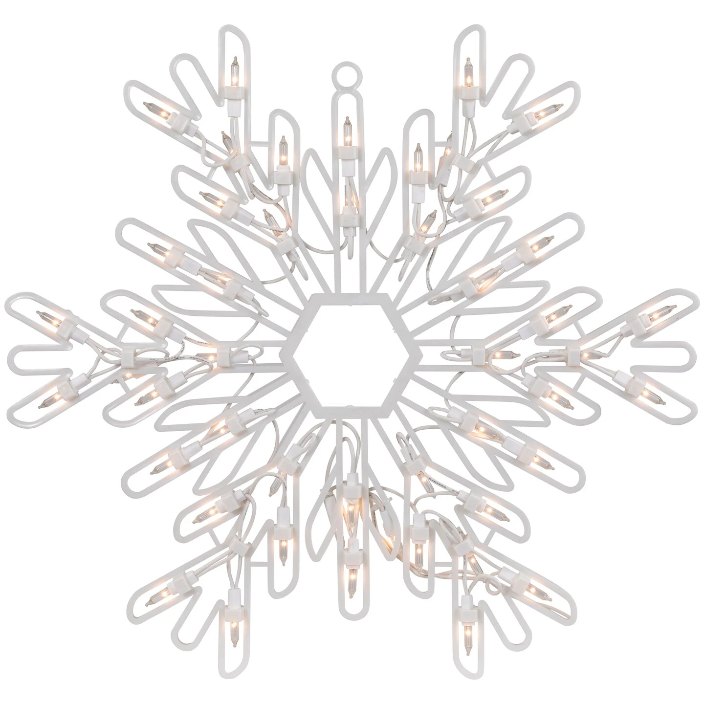 Northlight Lighted Snowflake Christmas Window Silhouette Decoration - 15.25" White 6 Northlight Lighted Snowflake Christmas Window Silhouette Decoration - 15.25" White - Image 4