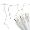 Northlight LED Wide Angle Icicle Christmas Lights - Warm White - 5.5' White Wire - 100ct