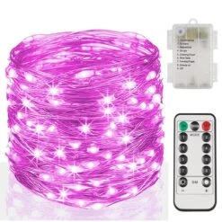 Waterproof Christmas Fairy Lights Pink