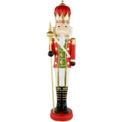 Northlight 22" Red And Gold Christmas Nutcracker With Scepter -Northlight Shop 15461222303072 2