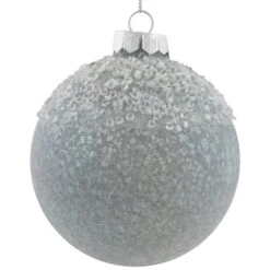 Northlight 4" Silver And White Beaded Glass Christmas Ornament 13 Northlight 4" Silver And White Beaded Glass Christmas Ornament -Northlight Shop 15607044807376