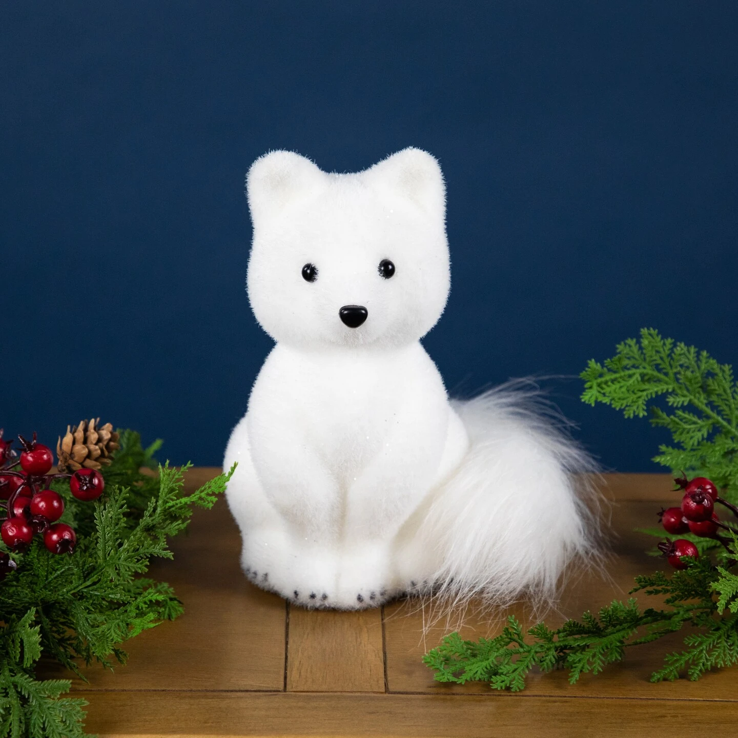 Northlight Sitting Artic Fox Pup Christmas Figurine - 7.5" White 3 Northlight Sitting Artic Fox Pup Christmas Figurine - 7.5" White