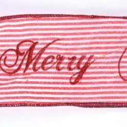 4" Frosted Stripe Merry Christmas Ribbon (5 Yards) 14 4" Frosted Stripe Merry Christmas Ribbon (5 Yards) -Northlight Shop 157807986725744 1