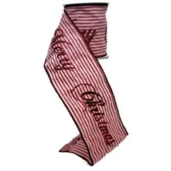 4" Frosted Stripe Merry Christmas Ribbon (5 Yards) 13 4" Frosted Stripe Merry Christmas Ribbon (5 Yards) -Northlight Shop 157937439724400