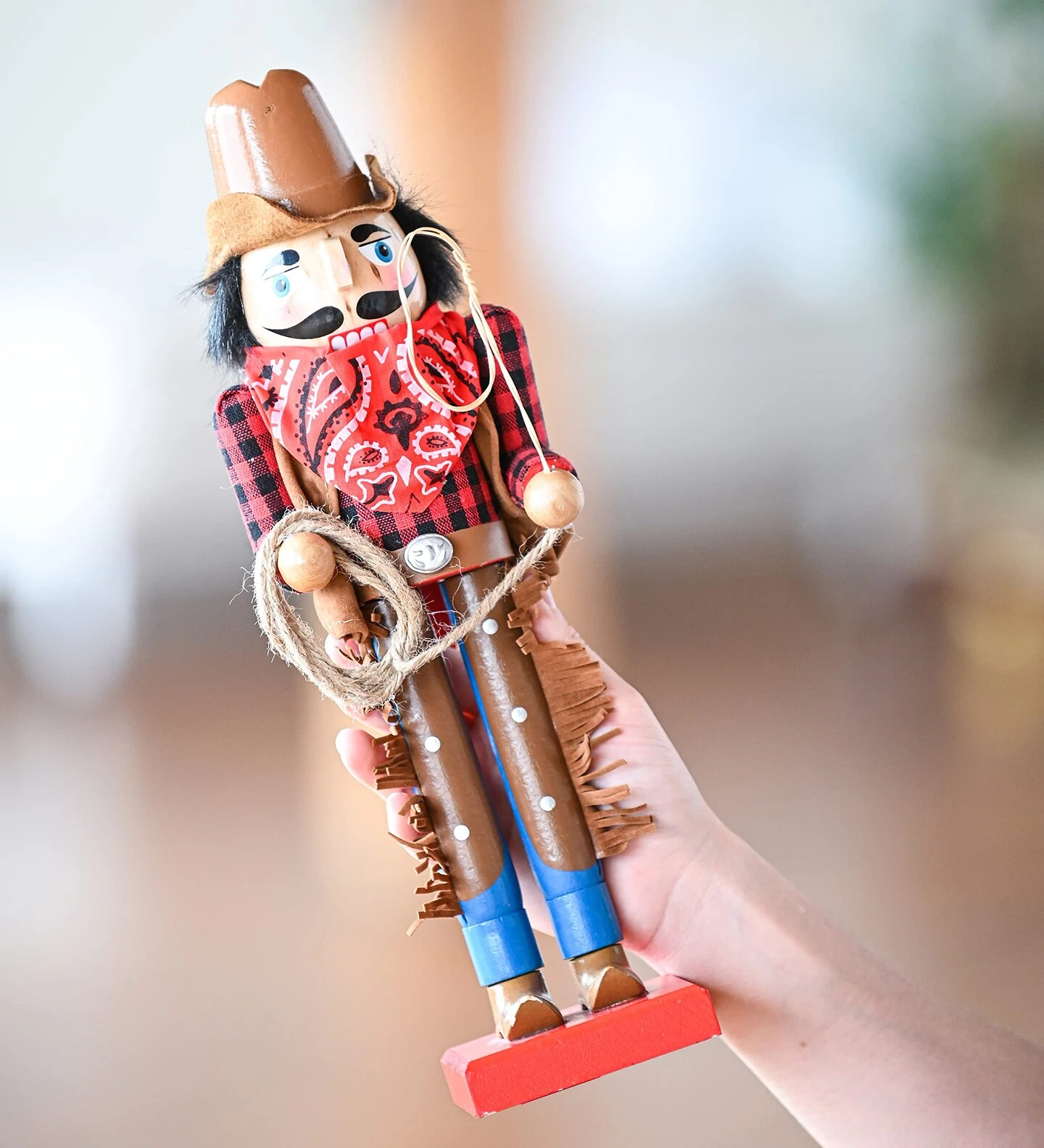 Ornativity Christmas Western Cowboy Nutcracker – Brown And Red Wooden Nutcracker Cow Boy With A Rope And Lasso Xmas Themed Holiday Nut Cracker Doll Figure Decorations 13 Ornativity Christmas Western Cowboy Nutcracker – Brown And Red Wooden Nutcracker Cow Boy With A Rope And Lasso Xmas Themed Holiday Nut Cracker Doll Figure Decorations - Image 11