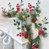 6FT Smoky Christmas Garland With Lights Timer -Northlight Shop 160796523345840