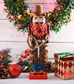 Ornativity Christmas Western Cowboy Nutcracker – Brown And Red Wooden Nutcracker Cow Boy With A Rope And Lasso Xmas Themed Holiday Nut Cracker Doll Figure Decorations 22 Ornativity Christmas Western Cowboy Nutcracker – Brown And Red Wooden Nutcracker Cow Boy With A Rope And Lasso Xmas Themed Holiday Nut Cracker Doll Figure Decorations -Northlight Shop 163282144841