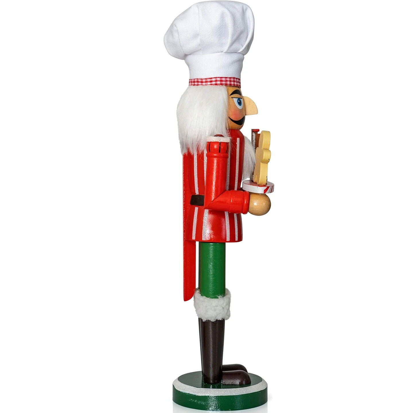 Ornativity Christmas Chef Nutcracker Figure – Wooden Chef Hat Nutcracker With Gingerbread Man And House Holiday Decoration 10 Ornativity Christmas Chef Nutcracker Figure – Wooden Chef Hat Nutcracker With Gingerbread Man And House Holiday Decoration - Image 8
