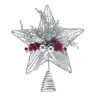 Ornativity Silver Star Tree Topper - Christmas Glitter Silver Star Holiday Tree Top Decoration With Silver Bells And Mistletoe And Red Berries 2 Ornativity Silver Star Tree Topper - Christmas Glitter Silver Star Holiday Tree Top Decoration With Silver Bells And Mistletoe And Red Berries -Northlight Shop 163318279753