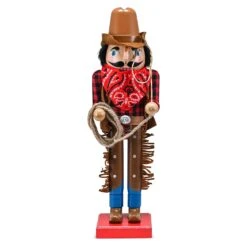 Ornativity Christmas Western Cowboy Nutcracker – Brown And Red Wooden Nutcracker Cow Boy With A Rope And Lasso Xmas Themed Holiday Nut Cracker Doll Figure Decorations 26 Ornativity Christmas Western Cowboy Nutcracker – Brown And Red Wooden Nutcracker Cow Boy With A Rope And Lasso Xmas Themed Holiday Nut Cracker Doll Figure Decorations -Northlight Shop 163336670793 1