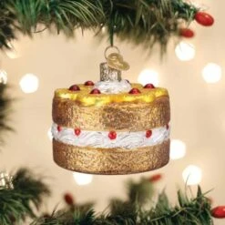 Old World Christmas 2.5 Inch Pineapple Upside Down Cake Tree Ornament , Food Dessert Cherries Beige 13 Old World Christmas 2.5 Inch Pineapple Upside Down Cake Tree Ornament , Food Dessert Cherries Beige -Northlight Shop 167506106690992