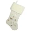 Northlight 19" Ivory White And Gold "Joy" Christmas Stocking With White Faux Fur Cuff 1 Northlight 19" Ivory White And Gold "Joy" Christmas Stocking With White Faux Fur Cuff -Northlight Shop 16941733635296